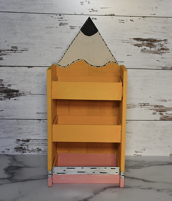How to Make Dollar Tree Pencil Shaped Back to School Shelves