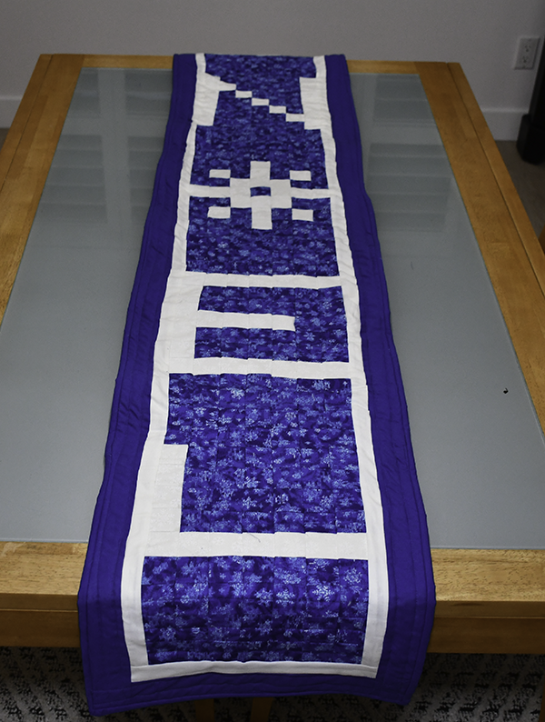 How to Make A Christmas NOEL table runner using fusible grid