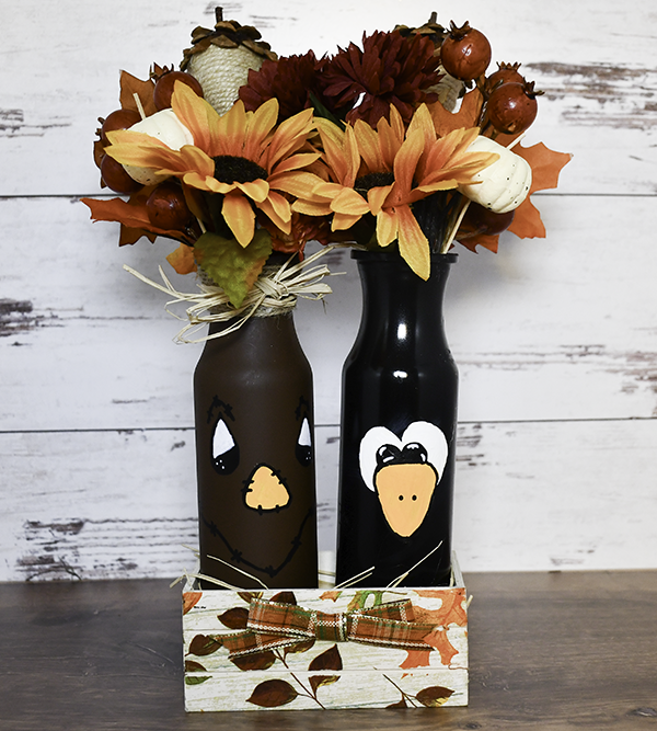 How to Make Dollar Tree Autumn Milk Bottles and Crate