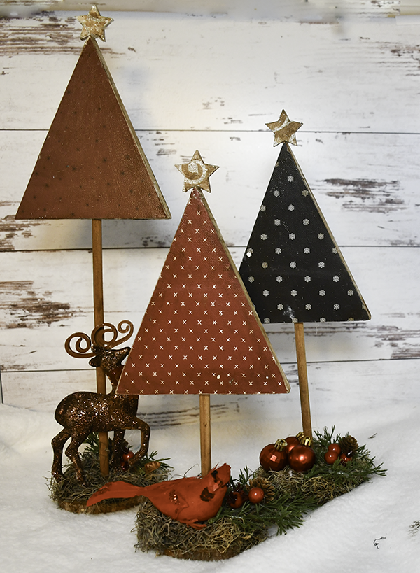 How to Make Wood Triangle Christmas Trees